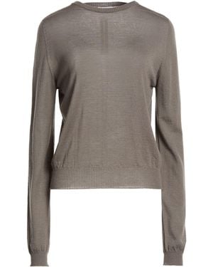 Rick Owens Taupe Sweater Virgin Wool - Gray
