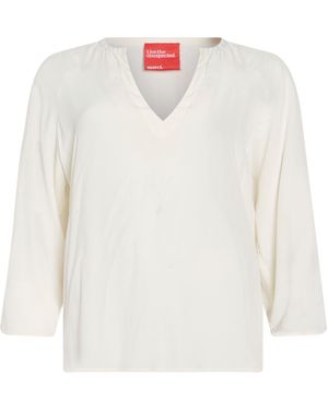 .., merci italia Cream Top Acetate, Silk - White