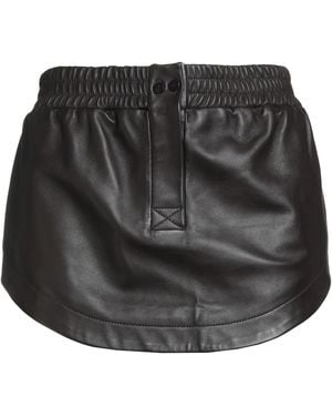 The Attico Mini Skirt Lambskin - Black