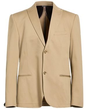 Daniele Alessandrini Sand Blazer Cotton, Elastane - Natural