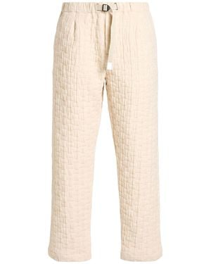 White Sand Cream Pants Cotton, Elastane - Natural