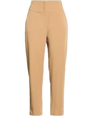 MVP WARDROBE Pants Polyester, Viscose, Elastane - Natural