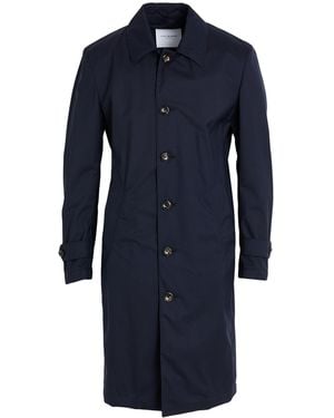 Luigi Bianchi Overcoat & Trench Coat Virgin Wool, Polyurethane - Blue