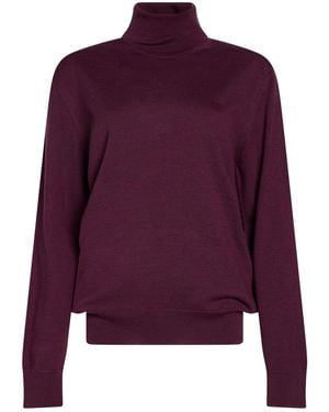 Etro Burgundy Turtleneck Wool - Purple