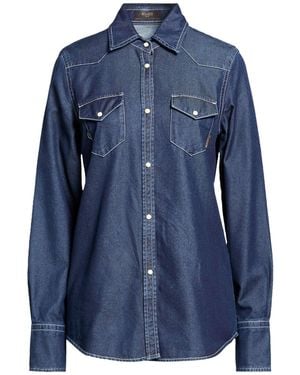 Moorer Denim Shirt Cotton, Silk - Blue