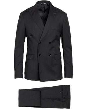 Exte Charcoal Suit Wool - Black