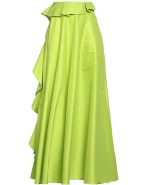 Hanita Lime Maxi Skirt Polyester, Nylon, Elastane - Green