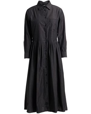 Aspesi Charcoal Midi Dress Cotton - Black