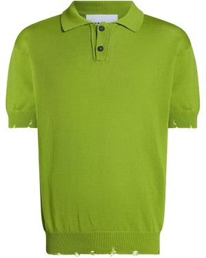 Amaranto Lime Polo Shirt Cotton - Green