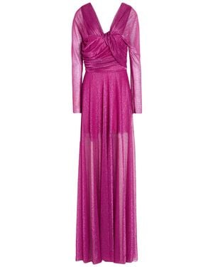 MATILDE COUTURE Maxi Dress Polyester, Metallic Fiber - Pink