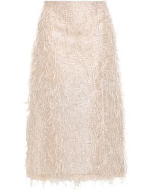 Shirtaporter Midi Skirt - Natural