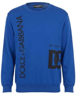 Dolce & Gabbana Sweatshirt Cotton - Blue