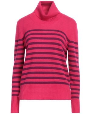 Shirtaporter Fuchsia Turtleneck Cashmere - Pink