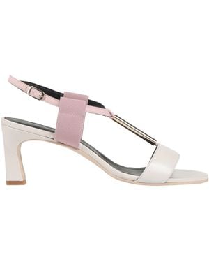 Daniele Ancarani Sandals Leather, Textile Fibres - Natural