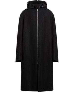 Rick Owens Coat Virgin Wool - Black