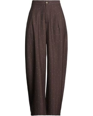 Kontatto Pants Polyester, Viscose, Acrylic, Elastane - Brown