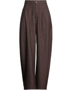 Kontatto Pants Polyester, Viscose, Acrylic, Elastane - Brown