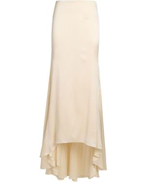 ARMARIUM Cream Maxi Skirt Silk, Elastane - Natural