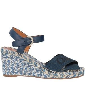 Chloé Espadrilles Leather, Textile Fibres - Blue