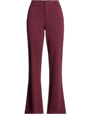 Soallure Burgundy Trousers Polyester, Viscose, Virgin Wool, Elastane - Red
