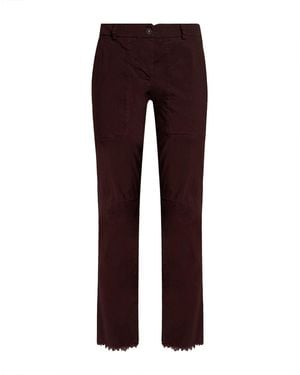 Masnada Burgundy Pants Linen, Viscose, Elastane - Purple