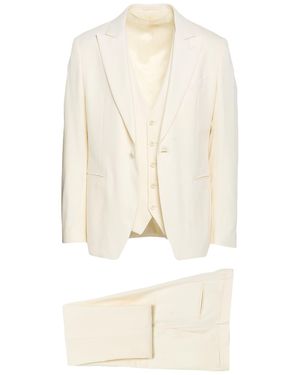 Lardini Cream Suit Virgin Wool, Elastane - White