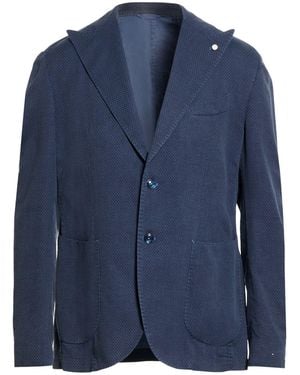 Luigi Bianchi Blazer Cotton, Linen, Mohair Wool - Blue