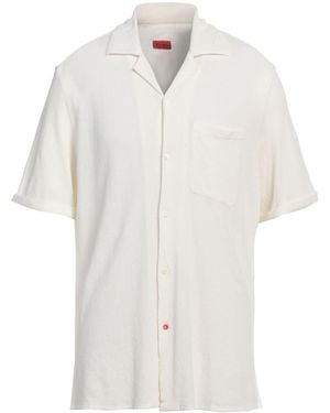 Isaia Ivory Shirt Cotton - White