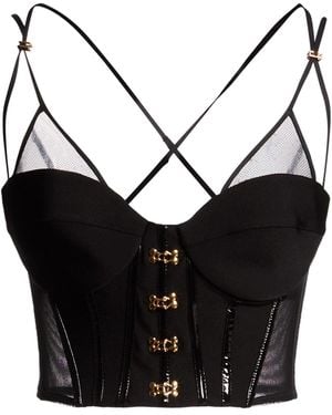 Elisabetta Franchi Top Polyamide, Elastane - Black