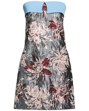PT Torino Mini Dress Polyester, Acetate, Cotton - Blue
