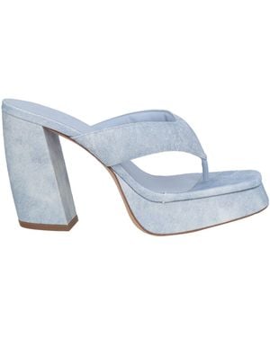 Gia Borghini Sky Thong Sandal Textile Fibers - Blue