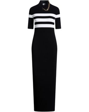 Jean Paul Gaultier Maxi Dress Viscose, Polyester - Black