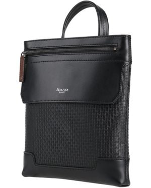 Serapian Backpack Leather - Black