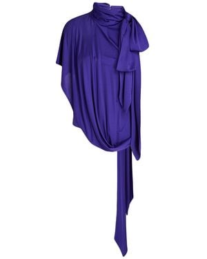 Dries Van Noten Top Viscose - Blue