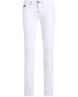 Philipp Plein Jeans Cotton, Elastomultiester, Elastane - White