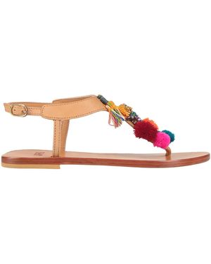 Jfk Camel Thong Sandal Leather - Brown