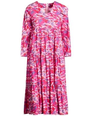 Comme des Garçons Fuchsia Midi Dress Cotton - Pink