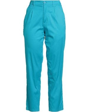 Rebel Queen Azure Pants Cotton, Elastane - Blue