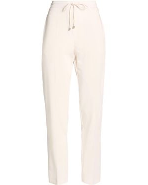 Patrizia Pepe Ivory Trousers Polyester, Viscose, Elastane - Natural