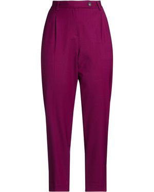 Massimo Alba Plum Pants Wool, Lyocell - Red