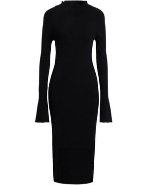 Dondup Midi Dress Viscose, Polyester, Polyamide - Black