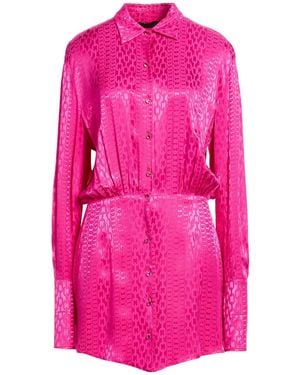 MATILDE COUTURE Fuchsia Mini Dress Cotton, Polyester, Elastane - Pink