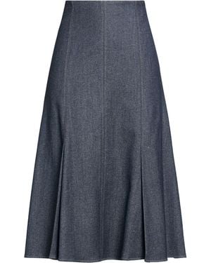 Agnona Midi Skirt Cotton, Wool, Polyamide, Elastane - Blue