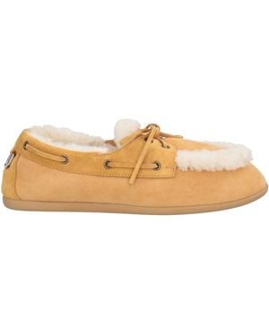 3Juin Camel Loafers Shearling - Natural