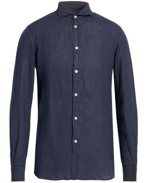 Boglioli Midnight Shirt Linen - Blue