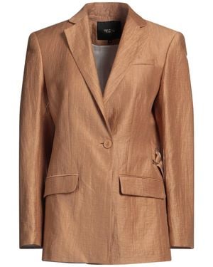 Maje Camel Blazer Linen, Polyamide - Brown