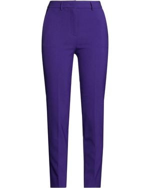 SIMONA CORSELLINI Trousers Polyester, Viscose, Cotton, Elastane - Purple
