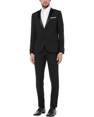 Daniele Alessandrini Suit Polyester, Wool, Elastane - Black
