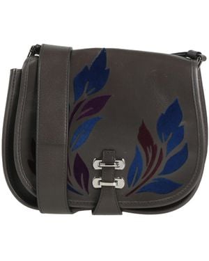 Alberta Ferretti Charcoal Cross-Body Bag Leather - Blue