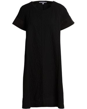 European Culture Mini Dress Cotton, Elastane - Black